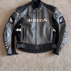 Leather Joe Rocket Honda CBR Vintage Sportbike Jacket