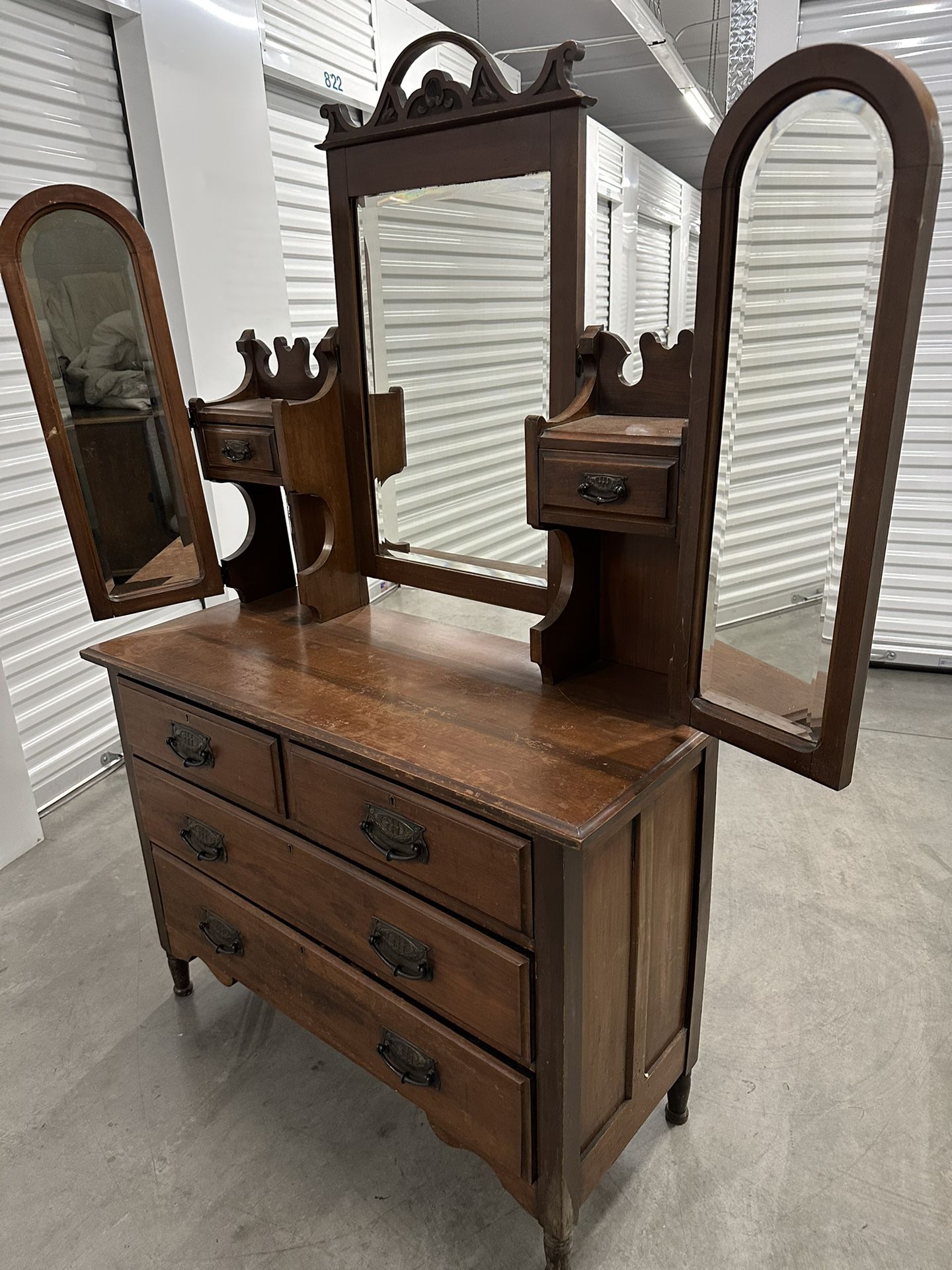 Antique Three Mirror dresser 