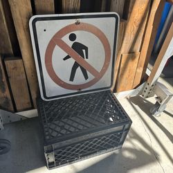 Street Sign Crosswalk