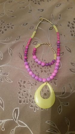 Handmade necklace with matching bracelet