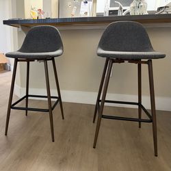 24.5" Copley Counter Height Barstool with Footrest Dark Gray - Threshold™