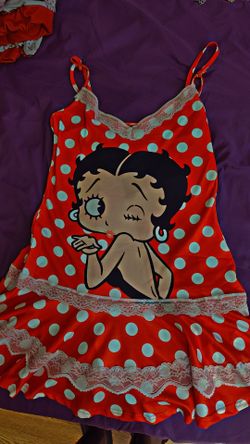 Red Polka Dot Betty Boop Mini Dress