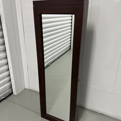 Wall Mount Jewelry Armoire w/ Full Length Mirror
