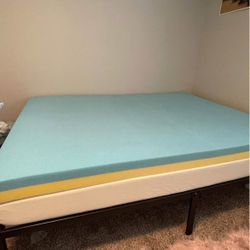 6” Green Tea Mattress & Zinus 4” Memory Foam Cooling Mattress Topper 