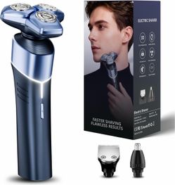 3-in-1 Electric Razor for Men - Rotary Shaver, Trimmer & Nose Hair Trimmer
