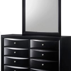 Queen size bed frame with dresser