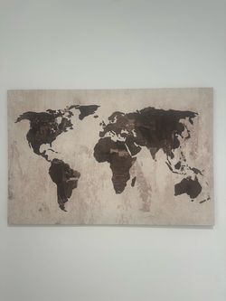 World Map Canvas Poster