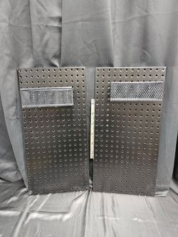 Wall-Mount Pegboard Organizer Set with Mesh Baskets (2 Panels)