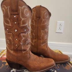Durango NEW Brown Western Cowboy Boots With Rhinestone Cross Women Size 6.5