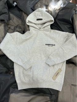 Light grey oatmeal essential hoodie