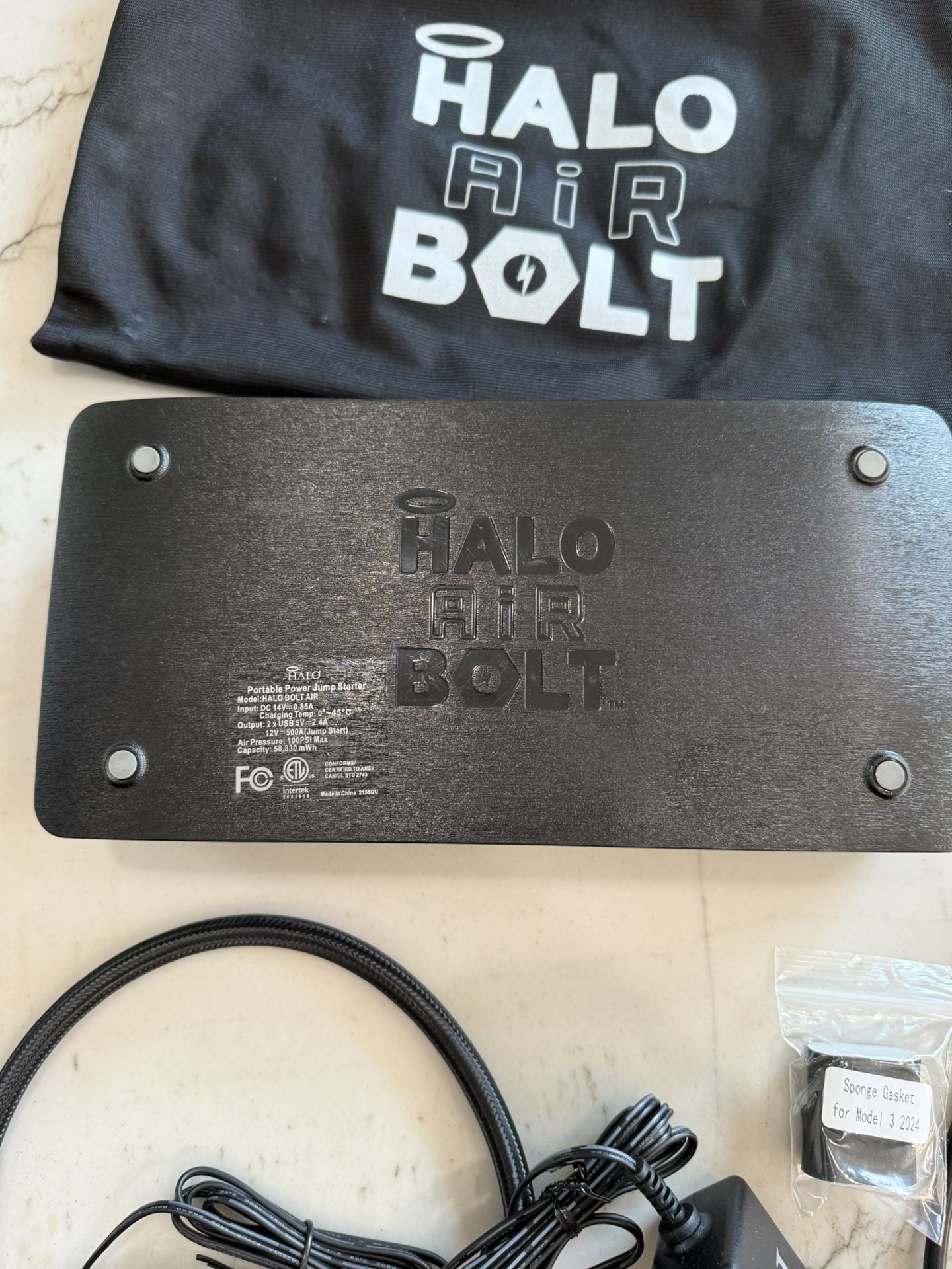 HALO Air Bolt Jump Starter + Air Compressor – Camo – Power Bank – Complete Kit