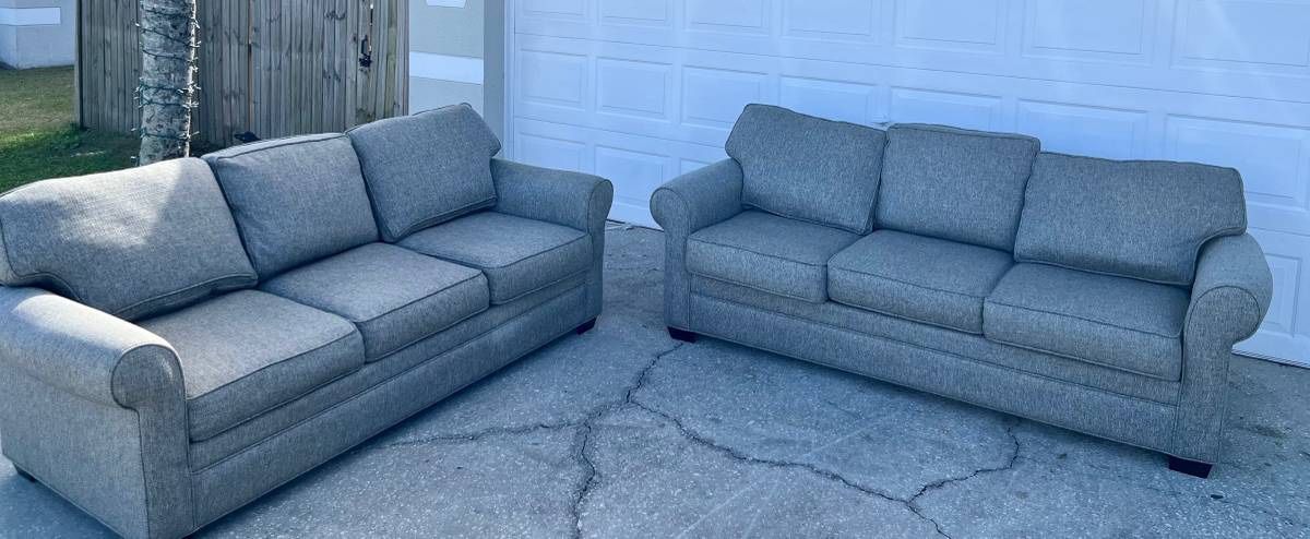 2 Grey Ashley Furniture Couches 