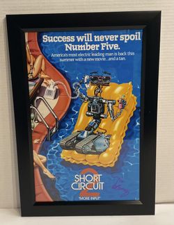 Tim Blaney Signed Short Circuit 2 Framed 11x17 Movie Poster (AutographCOA)