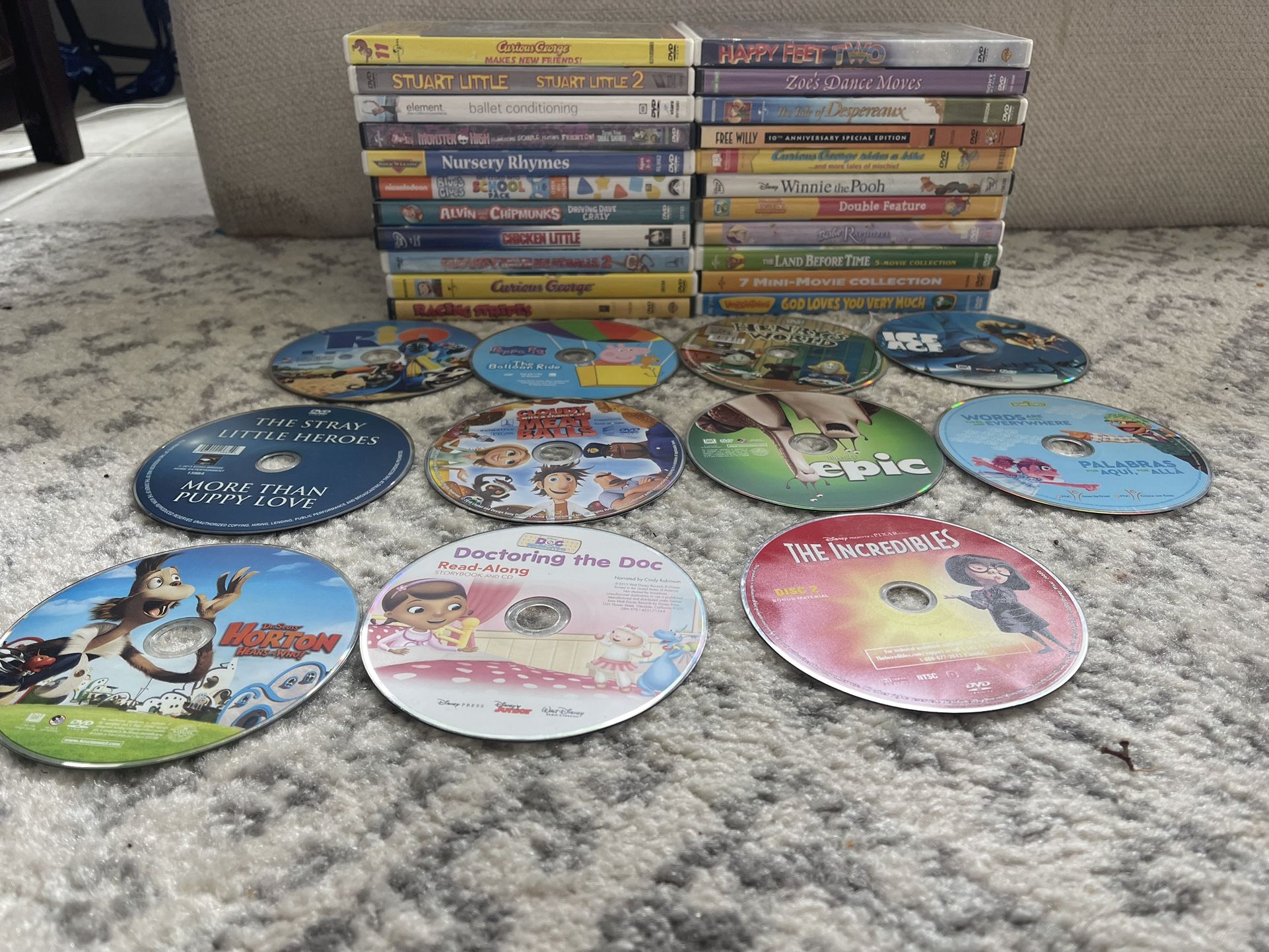 Over 30 Kids DVDs