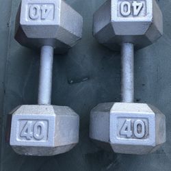 Pair of 40 Ib Dumbbells 