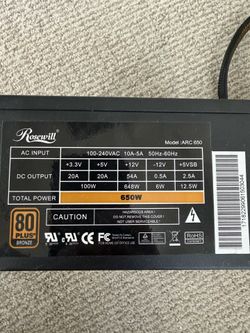 Rosewill 650W power supply