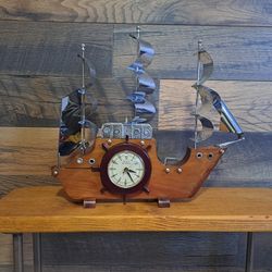 Vintage Oxford Clipper Ship Clock, Lights Up