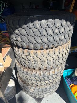 Set of 4 Used Mud Terrain Tires