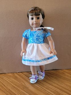 Handmade 18" Doll Dress - Blue