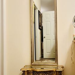 Hollywood Regency Syroco mirror and table set 