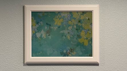 Abstract Textured Wall Art with White Wooden Frame