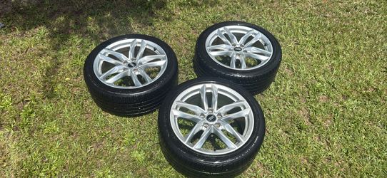 3x Audi 18 inch 5 Spoke OEM Wheels With Tires 5x112