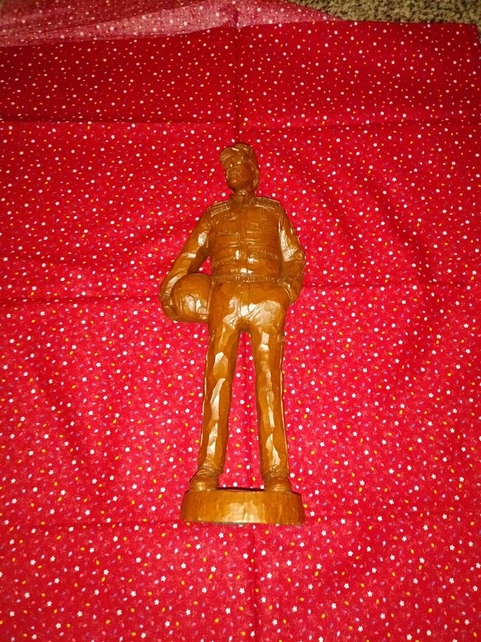 Dale Earnhardt wood figurine