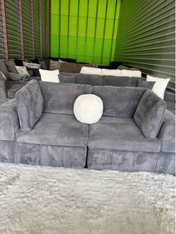 LIKE NEW 4pc modular corduroy sofa couch (DELIVERY AVAILABLE)
