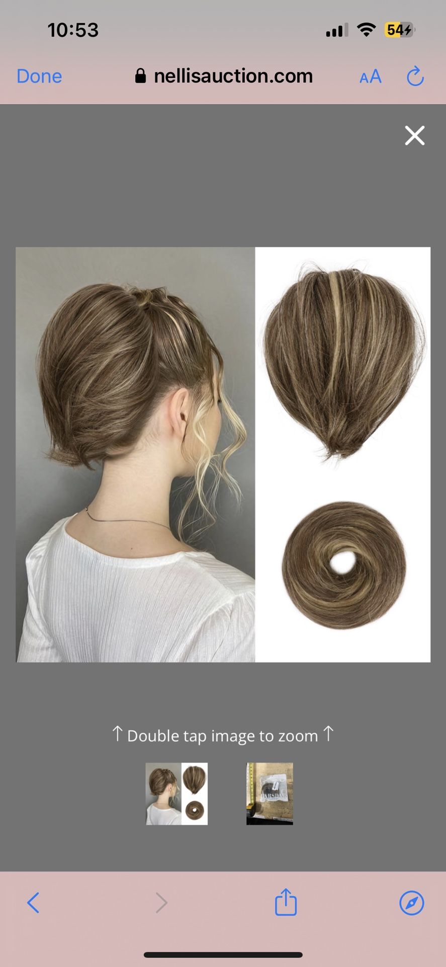 BARSDAR Highlight Hair Bun Extensions - Short Straight Ponytail Hair Bun Extensions For Women - Synthetic Elastic Hair Bun Scrunchies Hairpieces Daily