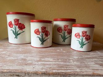 Full set mid century tins