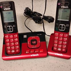Telefono Fijo inalambrico VTech Rojo.