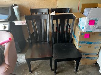 4 black chairs