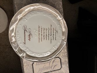 Happy Anniversary Decorative Porcelain Plate