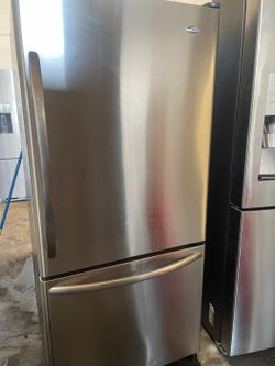 Amana Bottom Freezer Stainless Refrigerator Fridge
