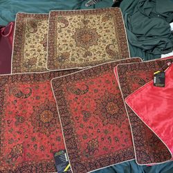 Termeh Pillows Cases And Tablecloth , Turkmen 2x4 Handwoven Rug