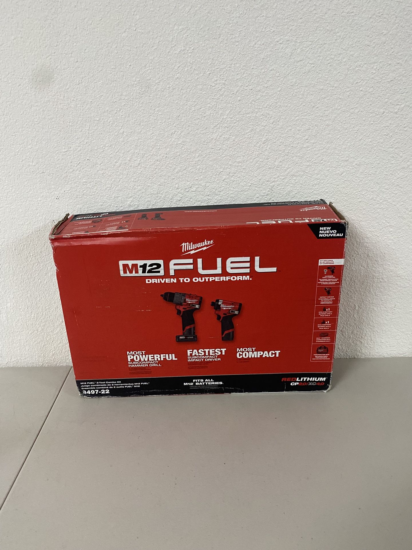 Milwaukee M12 FUEL 12-Volt Lithium-Ion Brushless Cordless Hammer Drill and Impact Driver Combo Kit w/2 Batteries and Bag (2-Tool)