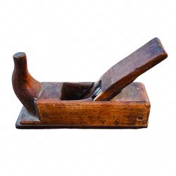 D.R. BARTON Antique 1880s Wood Plane 8" Primitive Rustic Hand Tool Collectible