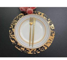 Round Gold Decorative Disc