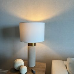 Regina Andrew, Harlow Ivory Grey Shagreen Cylinder Table Lamp 