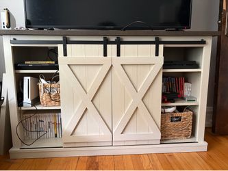 Tall White TV Stand