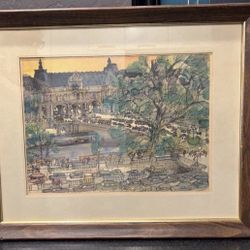 Framed Serigraph - European City Franklin McMahon Artist