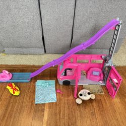 Barbie Doll DreamCamper/ Van Playset with Slide and Pool & Accessories