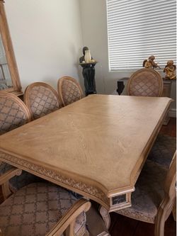 Dining Room Table Set + China Cabinet – Sold As Is