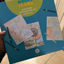 Brand New Watercolor Coloring Book Set