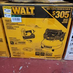 Dewalt Aire Compressor With 18ga Brad Nail Gun Kit