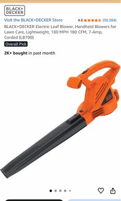 Black and decker corded blower