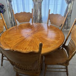Dining Table Round With 5 Chairs