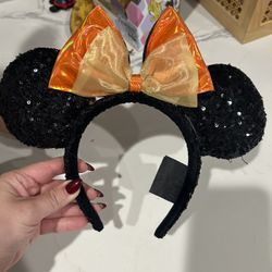 Like new Disney Minnie Mouse ears Halloween thanksgiving colors 