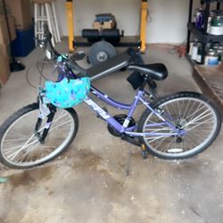 Girl Mountain Bike with Helmet