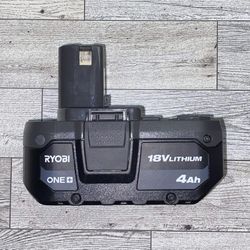 RYOBI 18V ONE+ 4AH LITHIUM BATTERY